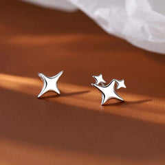 Star Silver Golden Earrings Ear Clip Jewelry Men Women