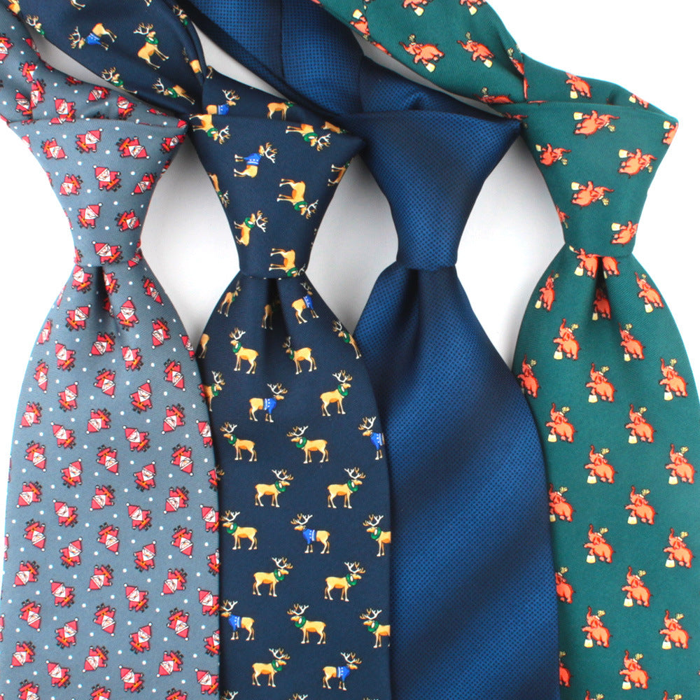 Men's Business Animal & Flower Pattern Necktie Wide