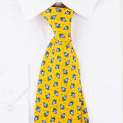Men's Business Animal & Flower Pattern Necktie Wide