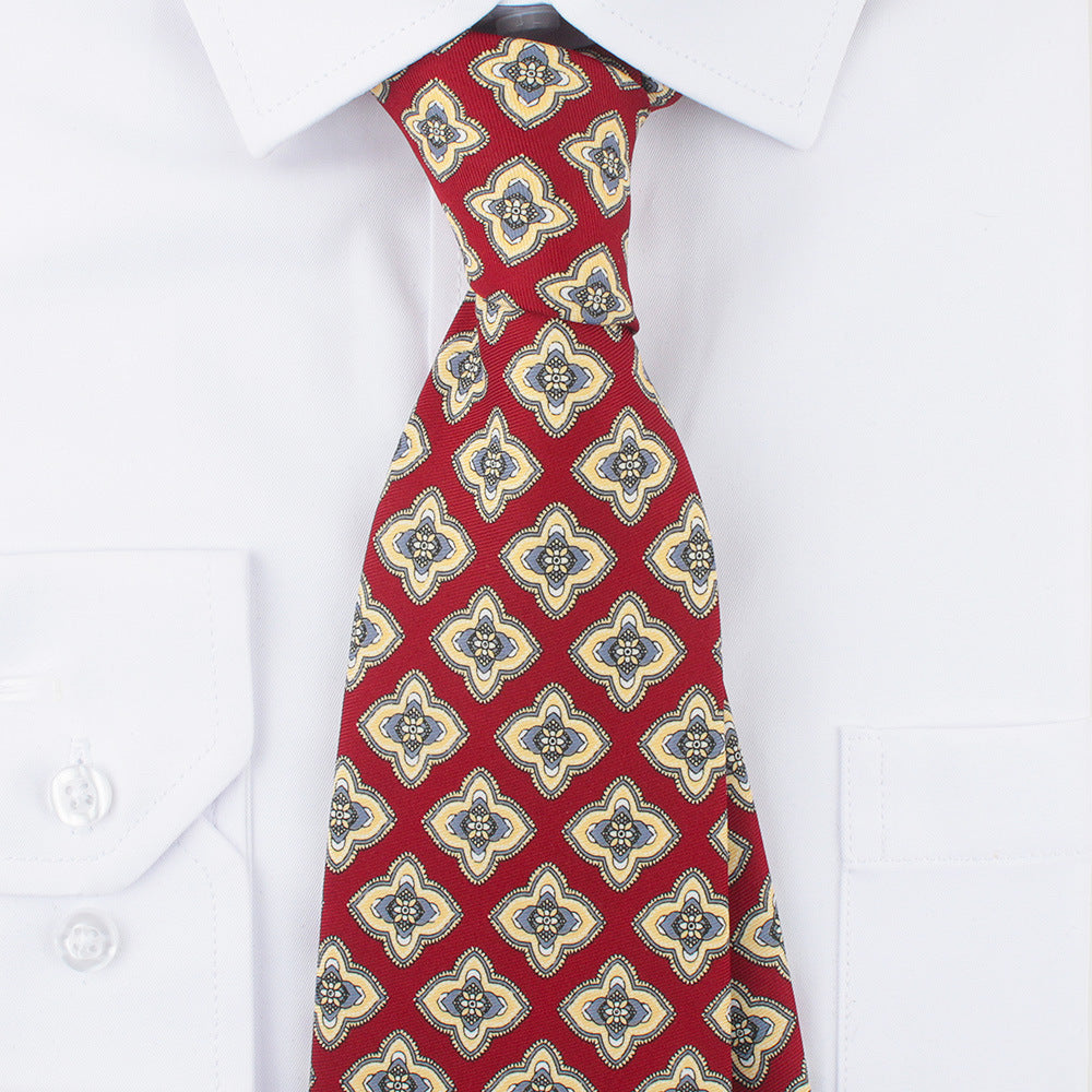 Men's Business Animal & Flower Pattern Necktie Wide