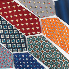 Men's Business Animal & Flower Pattern Necktie Wide