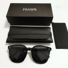 Men's Square Large Frame Sunglasses Gray Sports Eyewear with Case