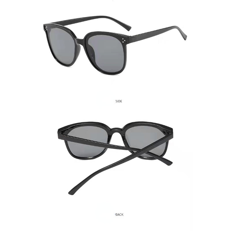 Men's Square Large Frame Sunglasses Gray Sports Eyewear with Case