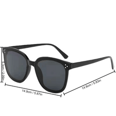 Men's Square Large Frame Sunglasses Gray Sports Eyewear with Case