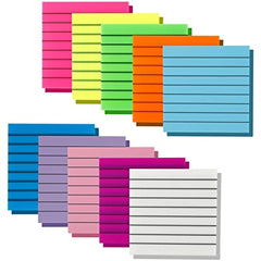 1pc Transparent Lined Sticky Notes 10 Colors 7.49x7.49cm Self-Sticky Memo Pad