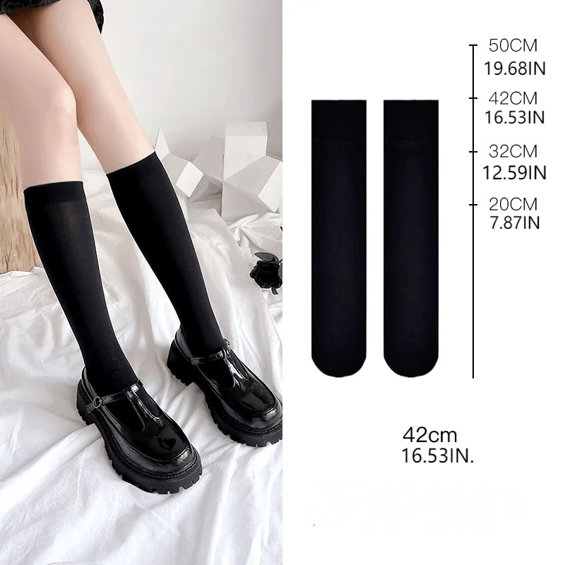 Girls Solid Ankle Socks Crew Mid Calf Over the Knee Long Stockings