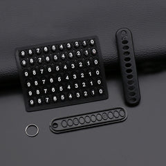 Anti Lost Car Keychain Phone Number Card Key Ring Car Interior