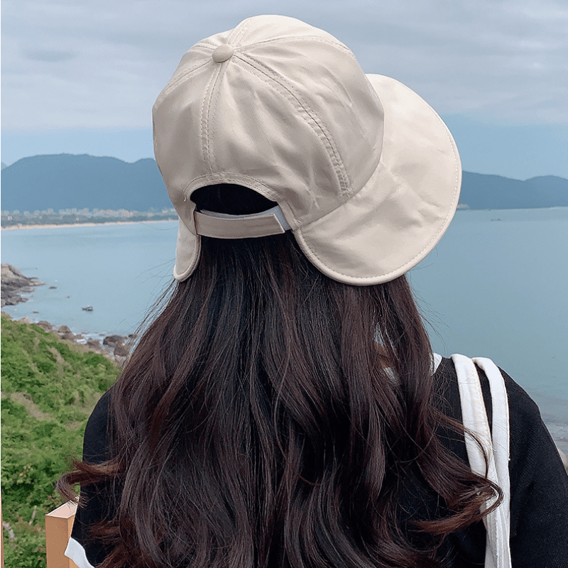 Casual Ponytail Sun Hat Wide Brim UV Protection Visor Hats For Women