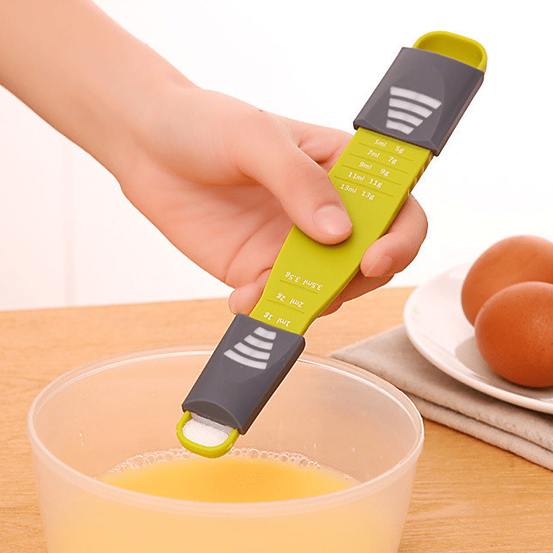 Adjustable Kitchen Scales Measure Cup Double End Eight Stalls Measuring Spoon