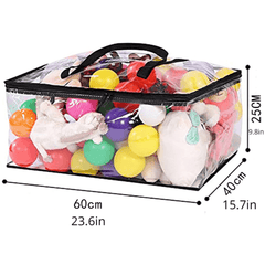 Large Capacity Transparent Zipper Storage Bag Dustproof Organizer