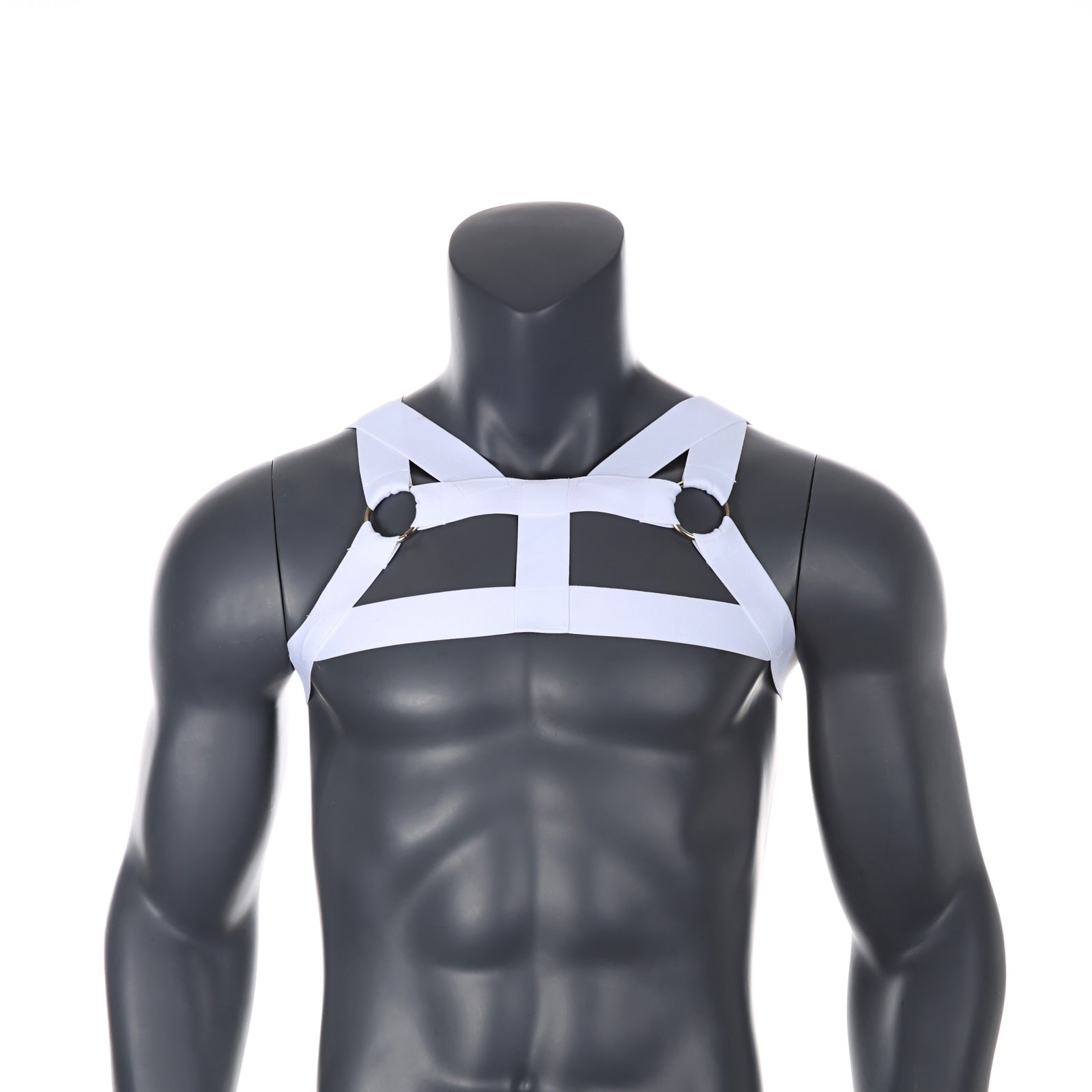 Men's Metal Ring Body Chest Harness Elastic Polyester Belt For Cosplay