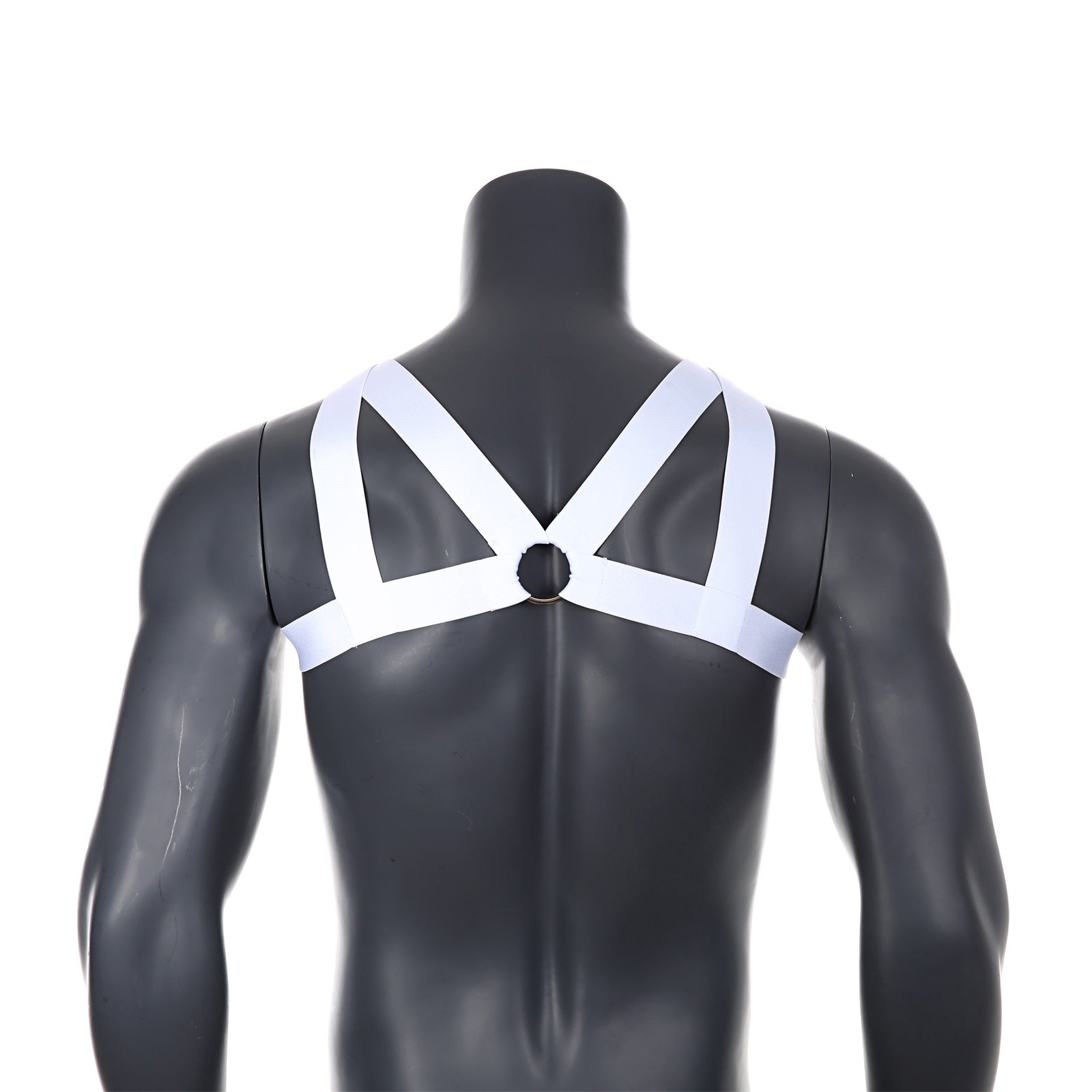 Men's Metal Ring Body Chest Harness Elastic Polyester Belt For Cosplay