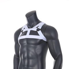 Men's Metal Ring Body Chest Harness Elastic Polyester Belt For Cosplay