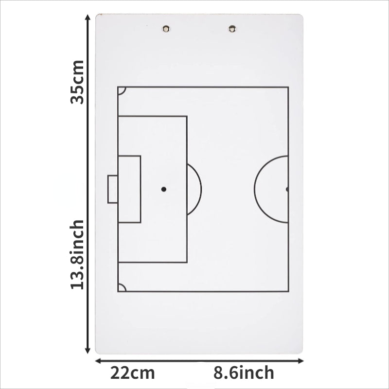 Double Sided Soccer Coach Marker Board Clipboard