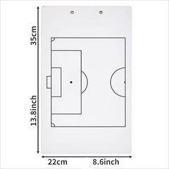 Double Sided Soccer Coach Marker Board Clipboard