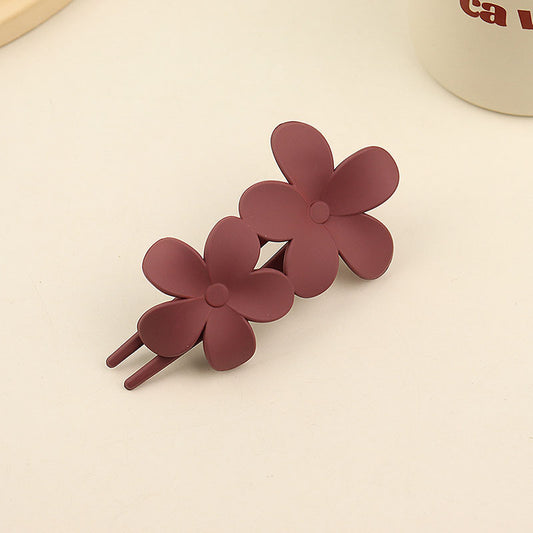 Large Frosted Flower Duck Bill Hair Clip for Women Girls