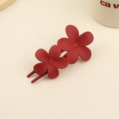 Large Frosted Flower Duck Bill Hair Clip for Women Girls