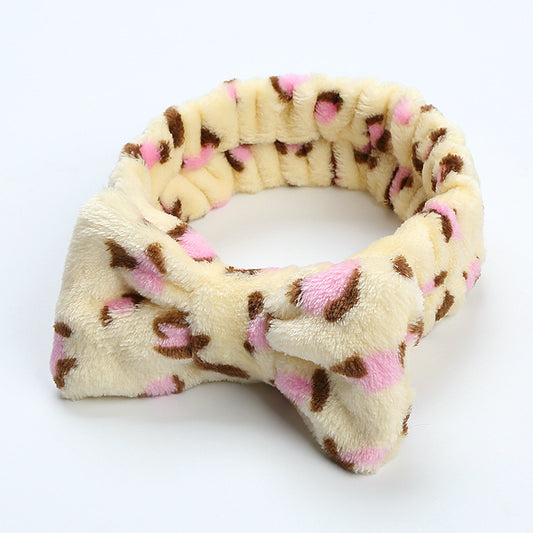 Leopard Print Bowknot Headband for Women Girls