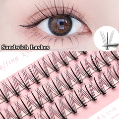 60pcs Mikiwi Sandwich Cluster Lashes for DIY Lash Extensions