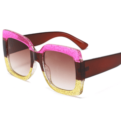Y2K Large Square Sunglasses Beach Club Party UV400