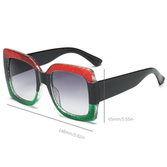 Y2K Large Square Sunglasses Beach Club Party UV400