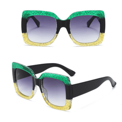 Y2K Large Square Sunglasses Beach Club Party UV400