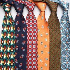 Men's Paisley Floral Print Necktie Classic Business Wide Tie