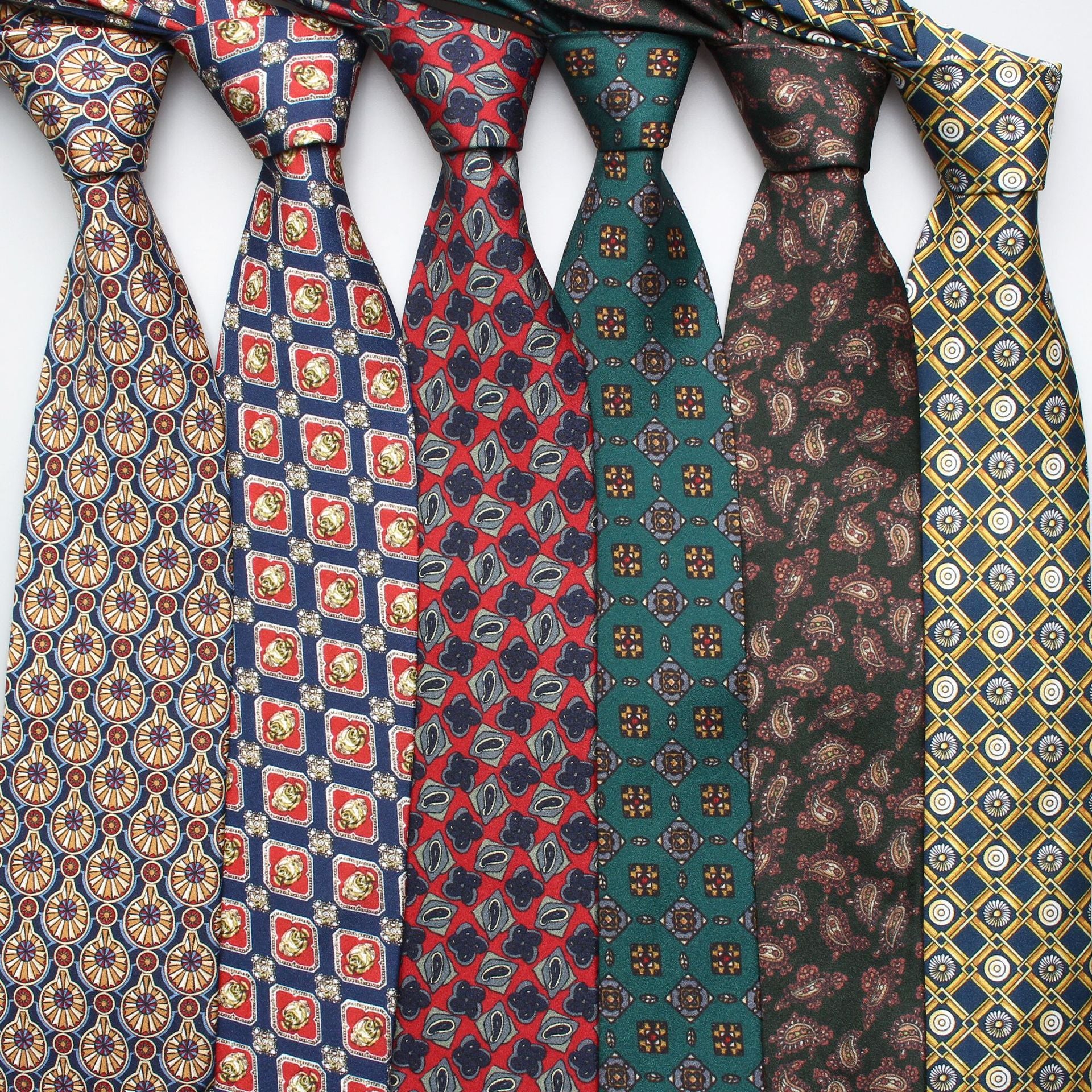 Men's Paisley Floral Print Necktie Classic Business Wide Tie