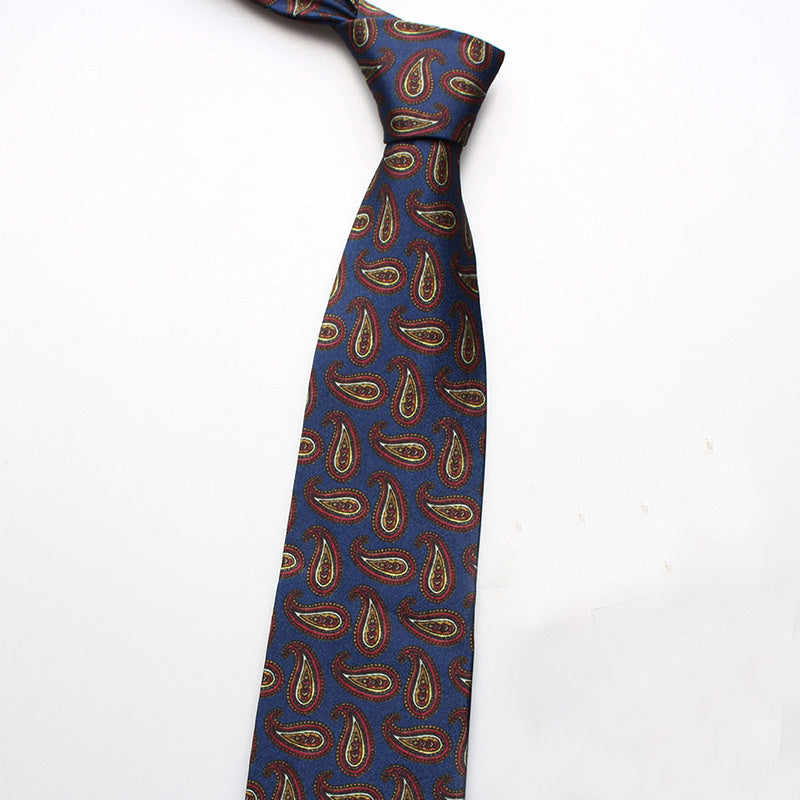 Men's Paisley Floral Print Necktie Classic Business Wide Tie