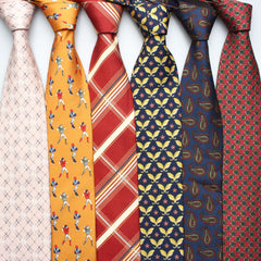 Men's Paisley Floral Print Necktie Classic Business Wide Tie
