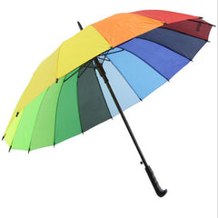 Compact Automatic Rainbow Umbrella Rain Or Shine Dual use Umbrella
