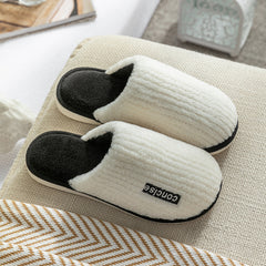 Plush Cozy House Slippers Anti skid Slip on Shoes For Men Winter