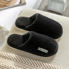 Plush Cozy House Slippers Anti skid Slip on Shoes For Men Winter