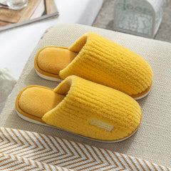 Plush Cozy House Slippers Anti skid Slip on Shoes For Men Winter