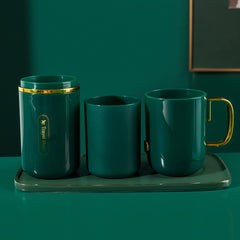 Portable Mouthwash Cup & Toothbrush Box Set for Travel