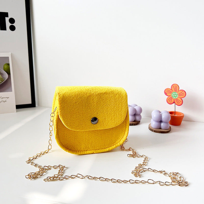 Kids Felt Crossbody Bag Chain Shoulder Bag Coin Purse Girls