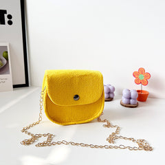 Kids Felt Crossbody Bag Chain Shoulder Bag Coin Purse Girls