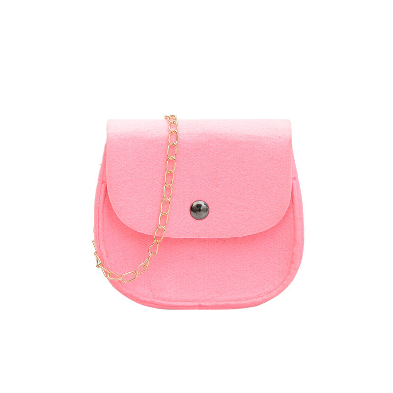 Kids Felt Crossbody Bag Chain Shoulder Bag Coin Purse Girls