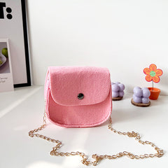Kids Felt Crossbody Bag Chain Shoulder Bag Coin Purse Girls