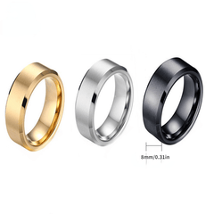 Fashionable Glossy Couple Ring Jewelry