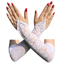 Women's Lace Fingerless Gloves Stretchy Wedding Prom Accessories