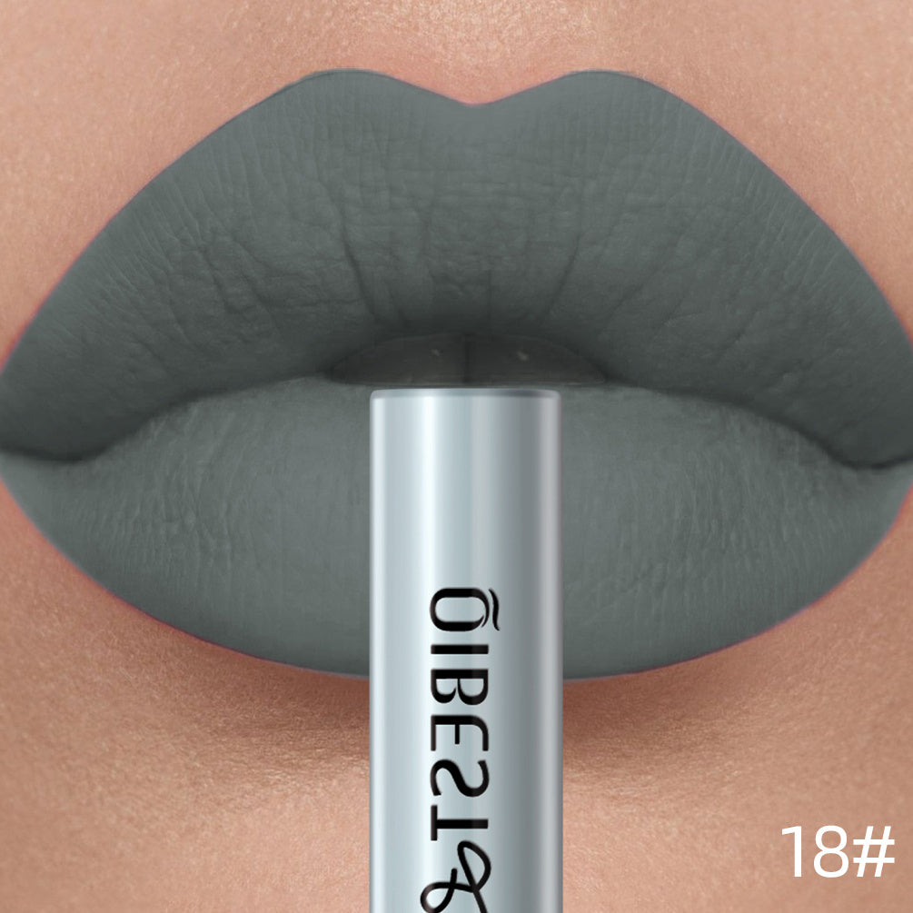 Long Lasting Matte Liquid Lipstick with Velvet Finish - Nude Sexy Red Tint