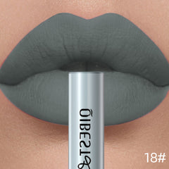 Long Lasting Matte Liquid Lipstick with Velvet Finish - Nude Sexy Red Tint