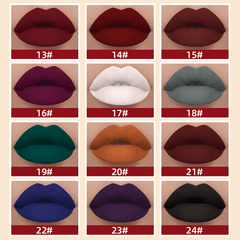Long Lasting Matte Liquid Lipstick with Velvet Finish - Nude Sexy Red Tint