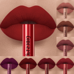 Long Lasting Matte Liquid Lipstick with Velvet Finish - Nude Sexy Red Tint