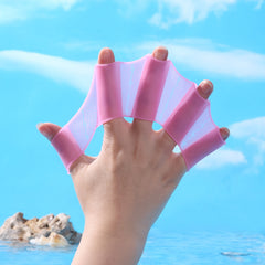 Silicone Hand Fins Finger Webbed Gloves for Diving