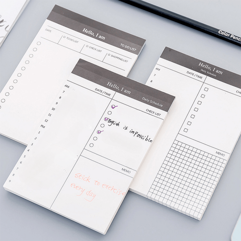 Business Daily Planner Notebook Memo Pad Tear off Notepad