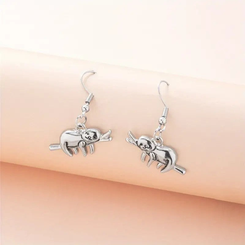 Sloth Earrings Small Animal Cartilage Stud Earrings Jewelry