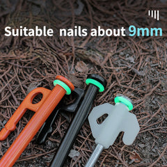 10pcs Glow in the Dark Tent Stakes - Nighttime Safety Camping Gear