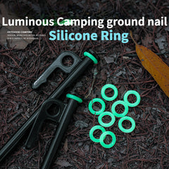 10pcs Glow in the Dark Tent Stakes - Nighttime Safety Camping Gear